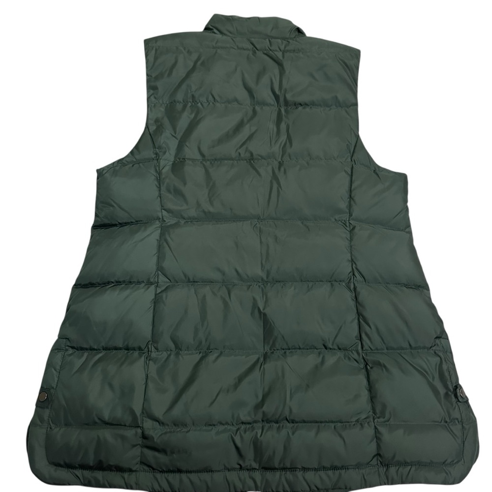 J.JILL/2 Way Zipper Quilted Puffer Vest/Hunter Green/Size: M-Petite - Picture 3 of 14